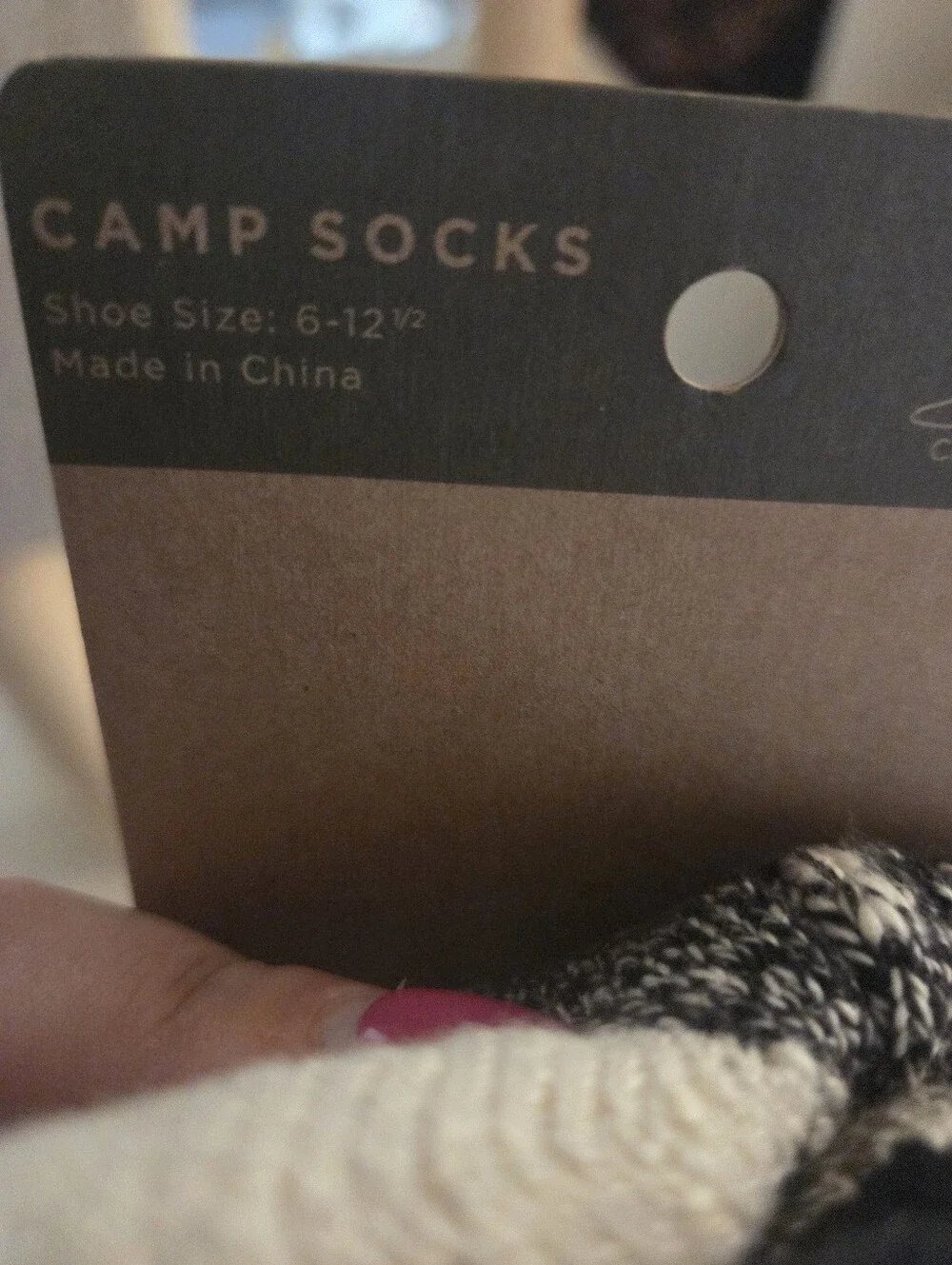 Gold Toe Men's Camp Socks in Black and Cream - 2 Pack